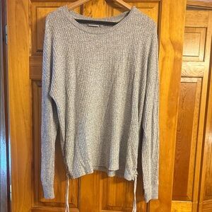 SO Women's Light Gray Knit Top